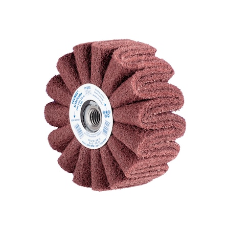 Pferd 5" x 2" POLINOX Non-Woven Finishing Drum - 5/8-11 Thread, PNG, A/O 280 Grit 43109